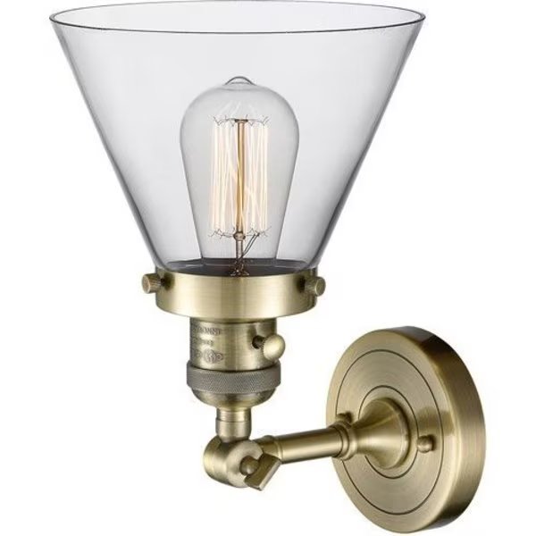 One Light Vintage Dimmable Led Sconce With A High-Low-Off